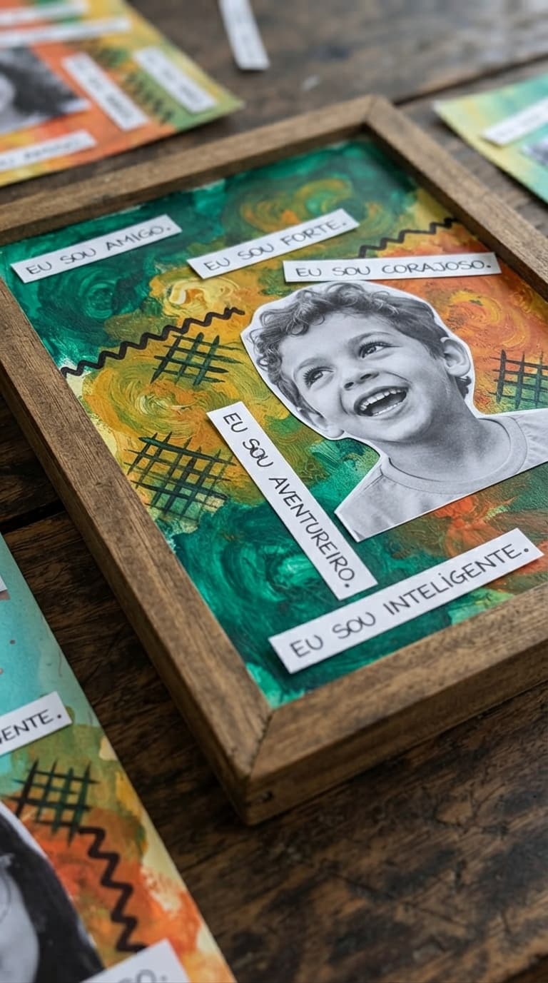Quadro "Eu sou" — técnica do Ateliê Itinerâncias