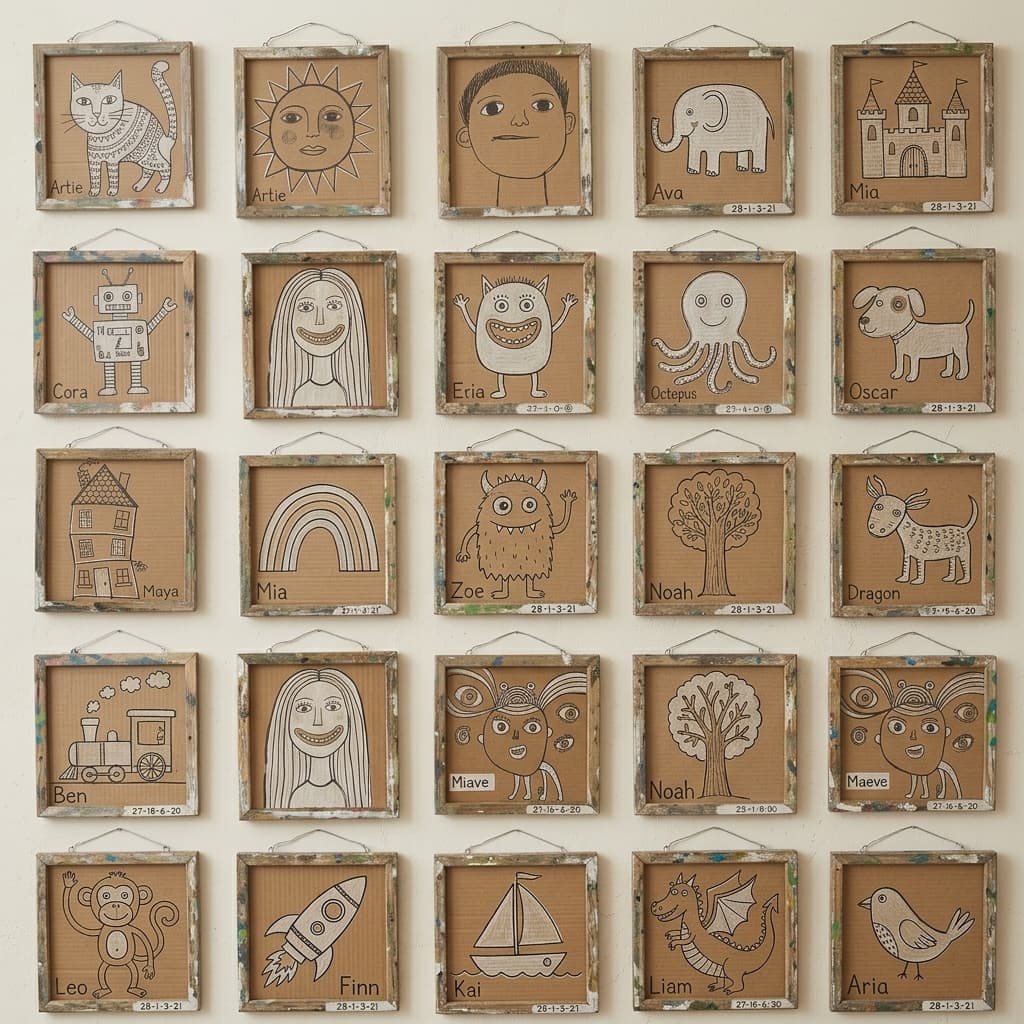 Galeria de invenções em papelão — técnica do Ateliê Itinerâncias
