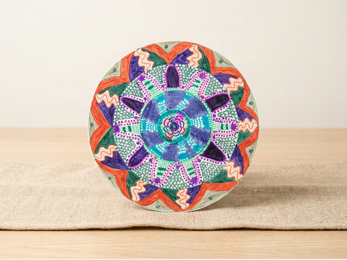 Mandala do tempo — arte feita em oficina do Ateliê Itinerâncias