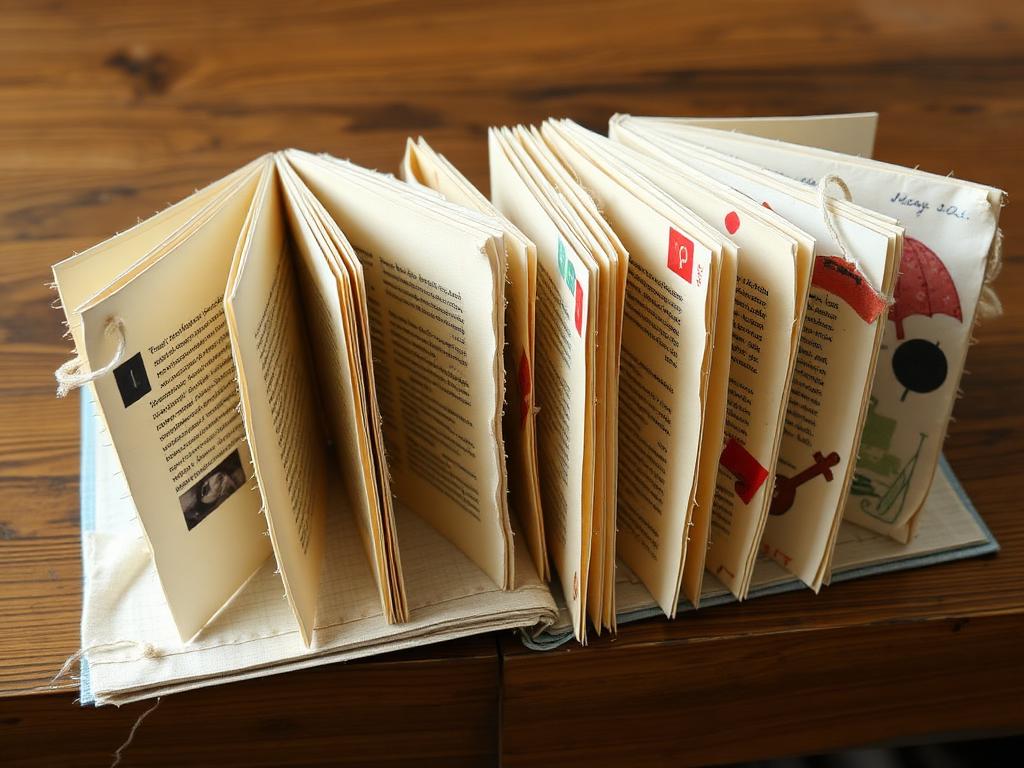 Livros artesanais de pano e papel — técnica do Ateliê Itinerâncias