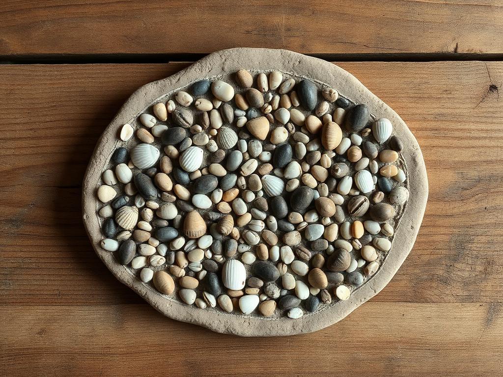 Mosaico orgânico em argila — técnica do Ateliê Itinerâncias