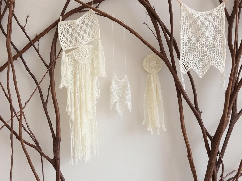 Estruturas de renda e gravetos — técnica do Ateliê Itinerâncias