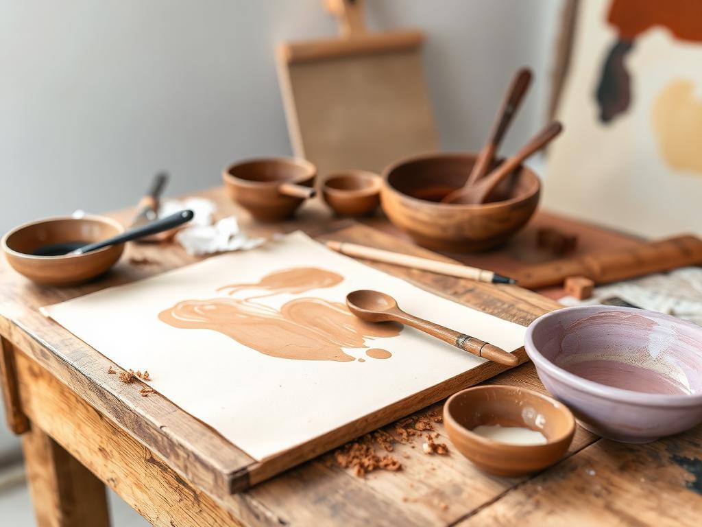 Pintura com tintas de terra — técnica do Ateliê Itinerâncias